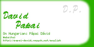 david papai business card