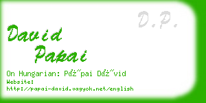 david papai business card